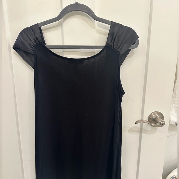 Cable & Gauge Black Women's Blouse with Ruffled Neckline - Picture 2 of 6